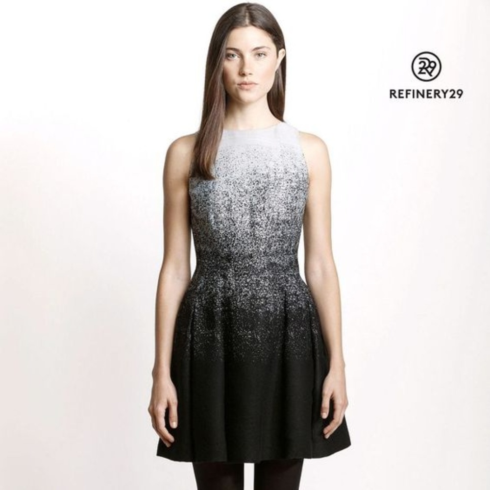 AX Armani Exchange Wool Ombre Fit&Flare Dress Sz 6